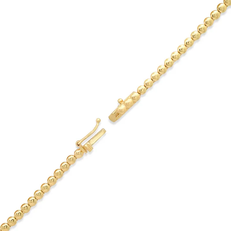 Mini Bezel Tennis Necklace with Illusion Set Diamond Accent