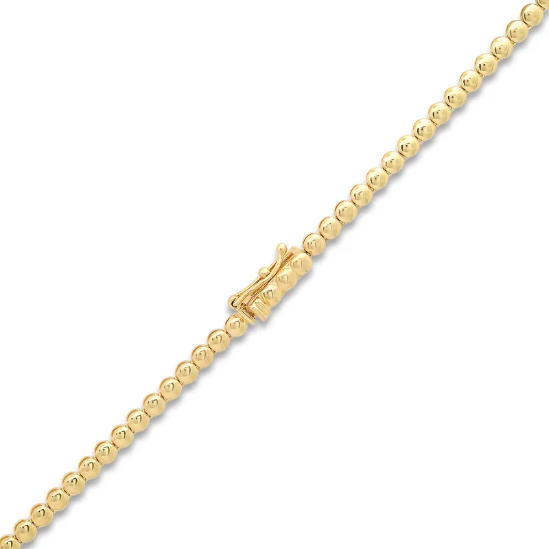 Mini Bezel Tennis Necklace with Illusion Set Diamond Accent