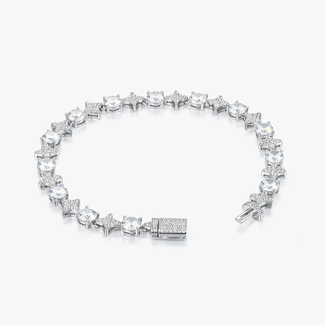 Moissanite S925 Sparkles Star Link Bracelet