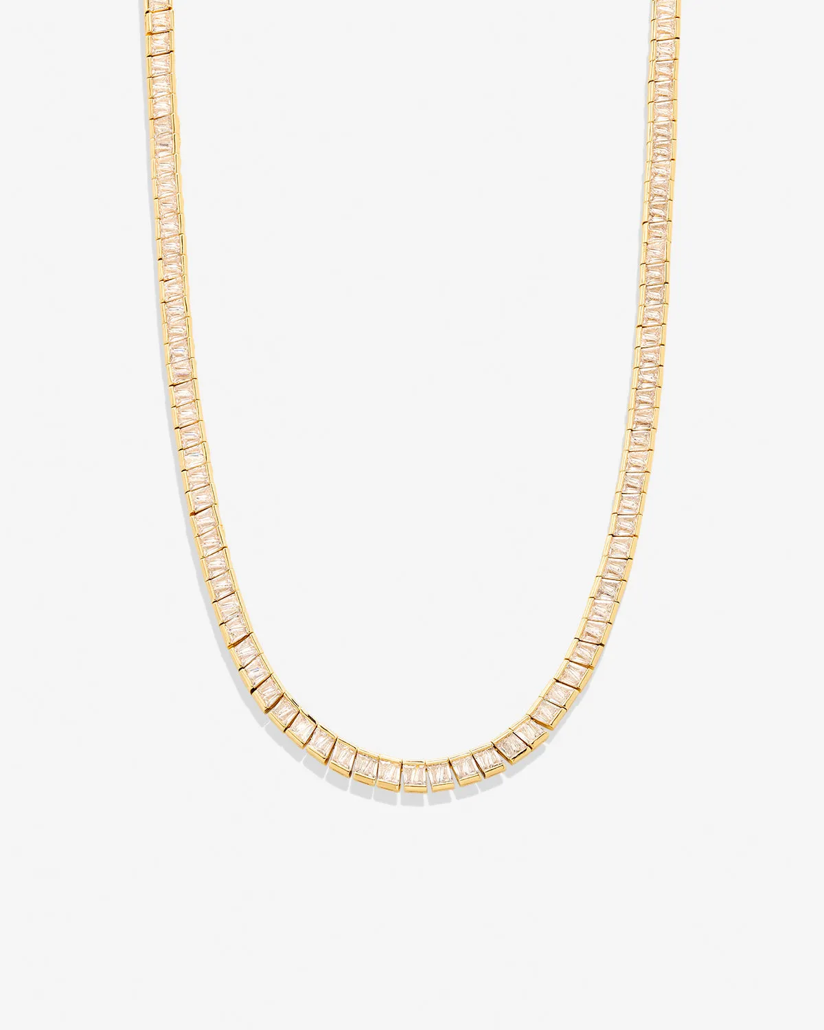 Mom Baguette Tennis Necklace