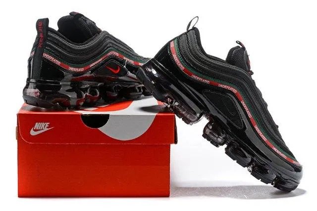 NA VaporMax 97 Silver Bullet Black White Red Green Men's Running Sneakers