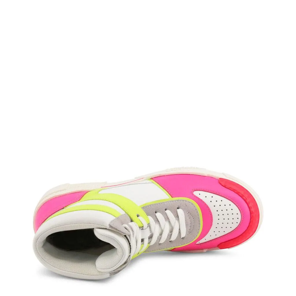 Neon Pink High Top Sneakers For Sale