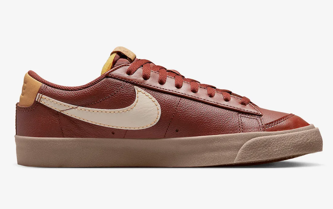 Nike Blazer Low '77 EMB Green Brown Pearl White DQ7670-200