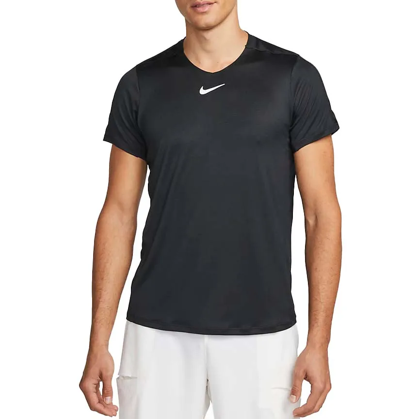 Nike Court Dri-Fit Advantage Top (Men's) - Black/White