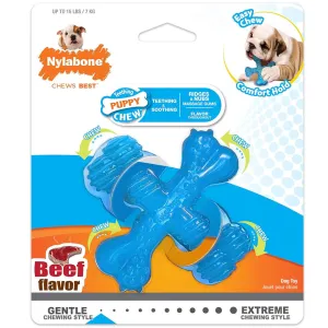 Nylabon Power Chew X Bone Chew Toy for Puppies, Beef Flavor