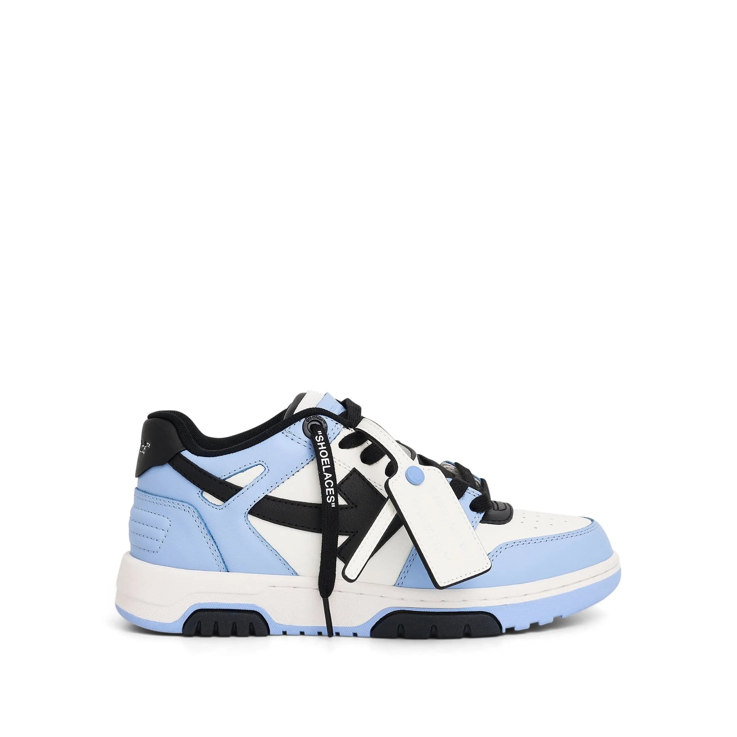 Out of Office Calf Leather Sneaker In Colour Light Blue