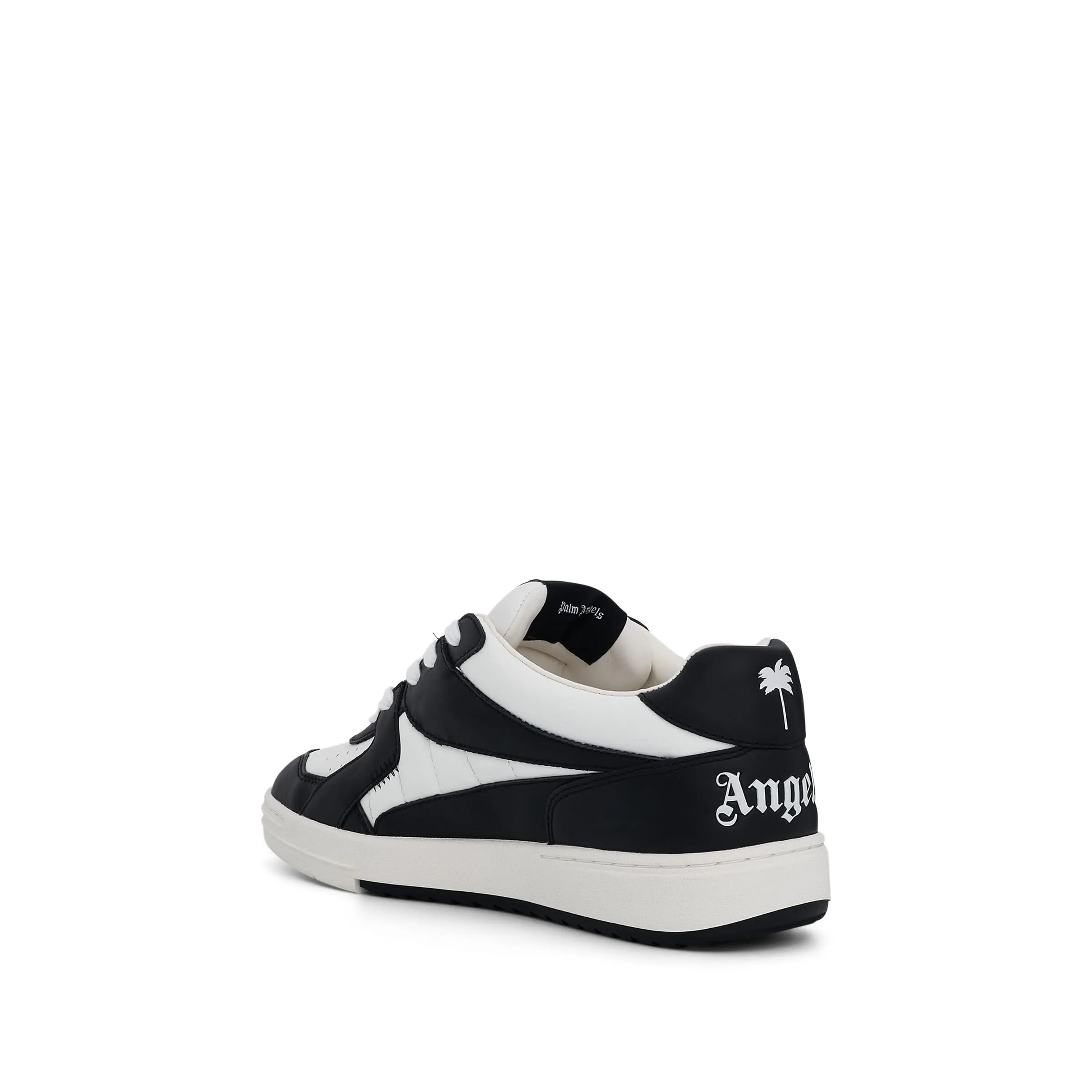 Palm University Lace-up Sneaker in White/Black