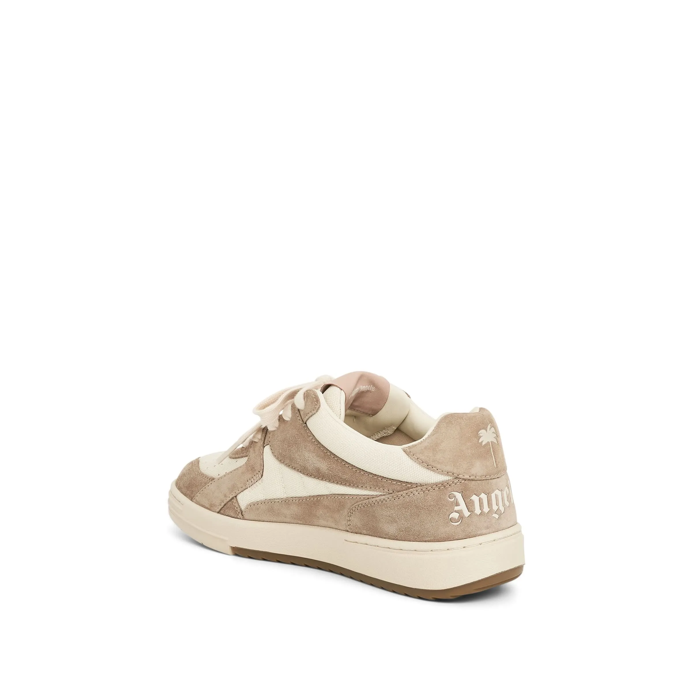 Palm University Suede Low-top Sneaker in White/Camel