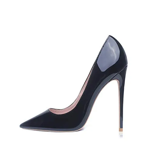 Patent Leather Women Fashion Pointed Toe High Heel Pumps