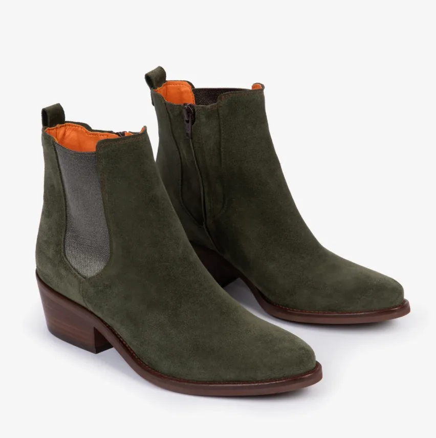 Penelope Chilvers Khaki Rove Suede Boot