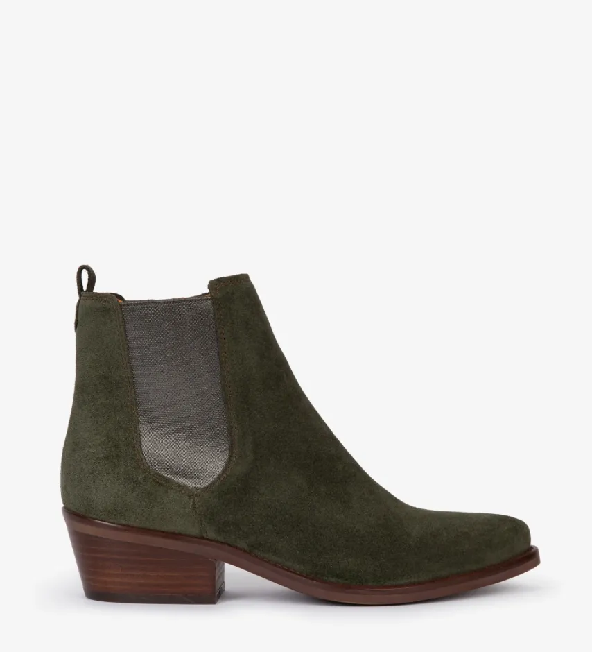 Penelope Chilvers Khaki Rove Suede Boot