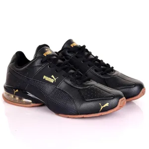 PM  Lightweight Black Perf Low Sneakers Designed