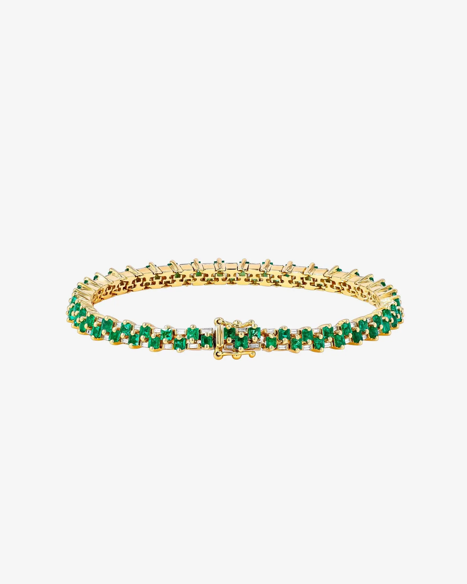 Princess Mini Stack Emerald Tennis Bracelet