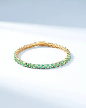 Princess Mini Stack Emerald Tennis Bracelet