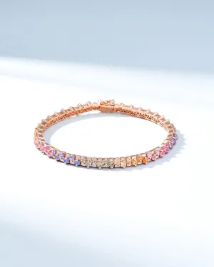 Princess Mini Stack Pastel Sapphire Tennis Bracelet