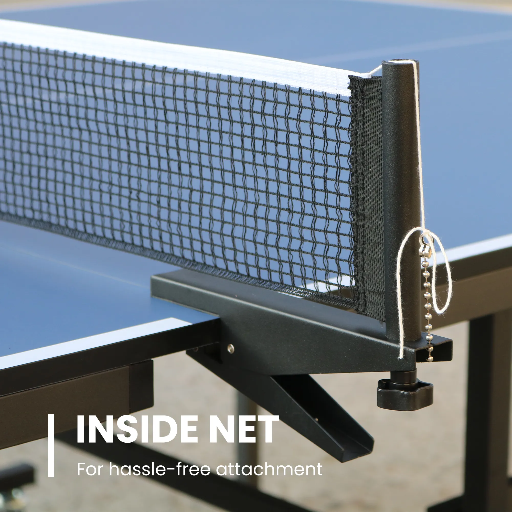 Professional Indoor Table Tennis Table with Net & Bat Set, Easy Assembly