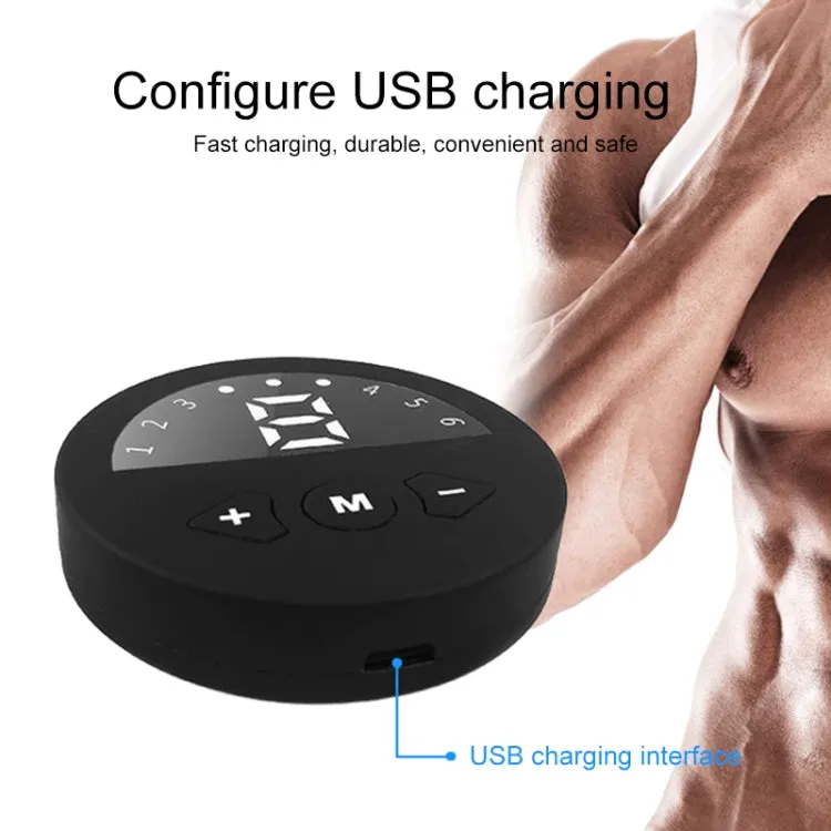 Q88Q USB Charging Abdominal Muscle Sticker Abdominal Muscle Trainer with LED Digital Display, Single Arm Muscle Sticker