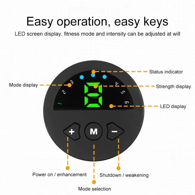 Q88Q USB Charging Abdominal Muscle Sticker Abdominal Muscle Trainer with LED Digital Display, Single Arm Muscle Sticker