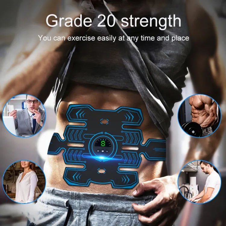 Q88Q USB Charging Abdominal Muscle Sticker Abdominal Muscle Trainer with LED Digital Display, Single Arm Muscle Sticker