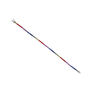 Rainbow Sapphire Tennis Bracelet in White Gold