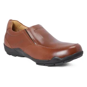 Red Chief G.Tan Leather Casual Slip On Shoes for Men