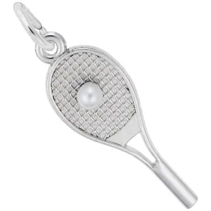 Rembrandt Charms - Tennis Racquet With Pearl Charm - 3947