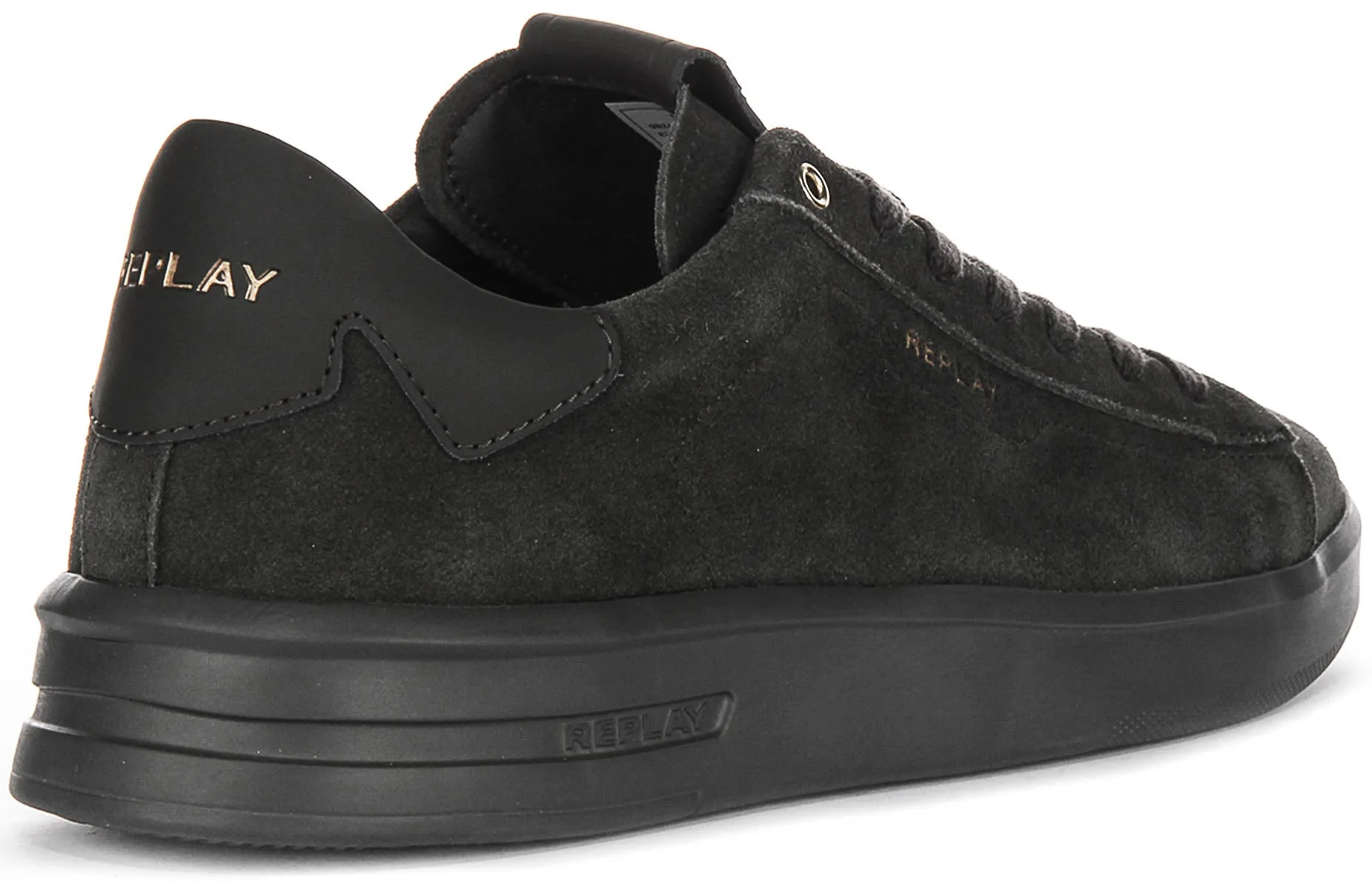 Replay University Suede In Dark Grey For Men