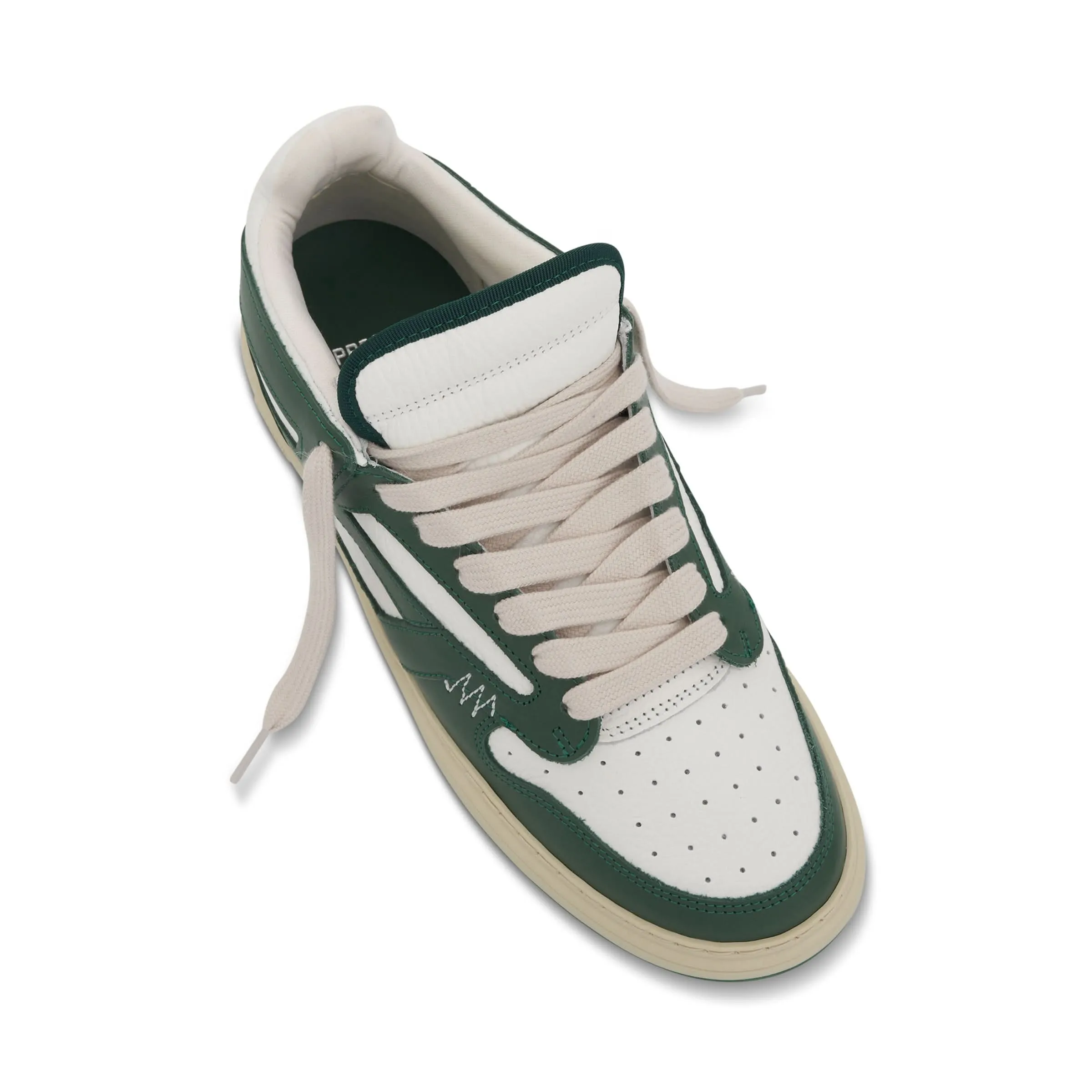 Reptor Low Sneaker in Racing Green/Flat White