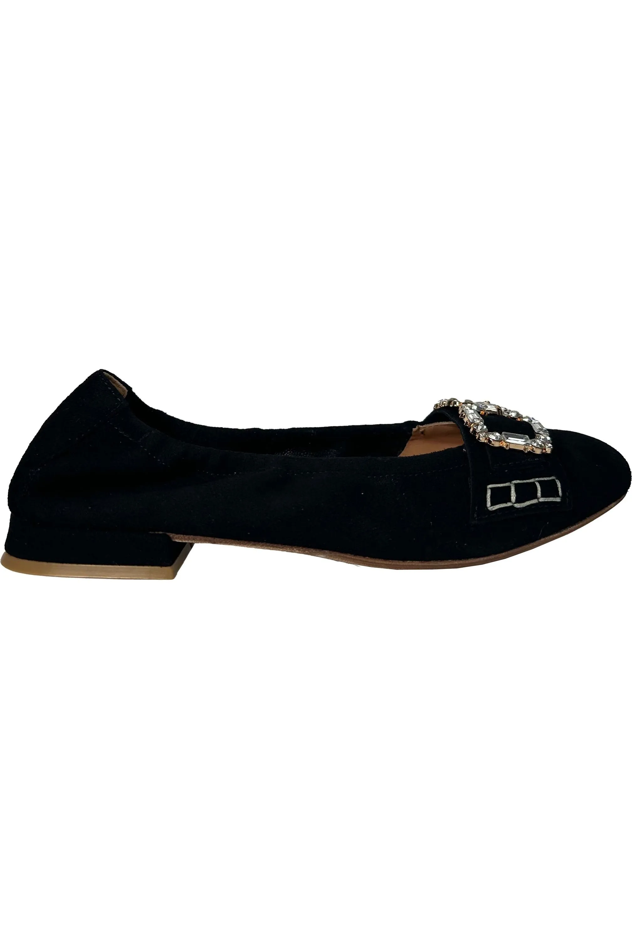 Robertson Madison Adriel Clasp Ballet Flat 51.170.011F | Camoscio Nero