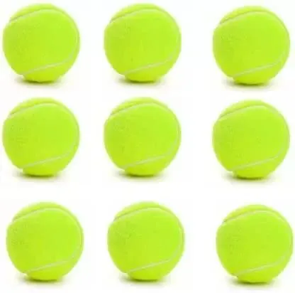 Rubber Cricket Tennis Ball(Pack of 9 |Light Yellow)