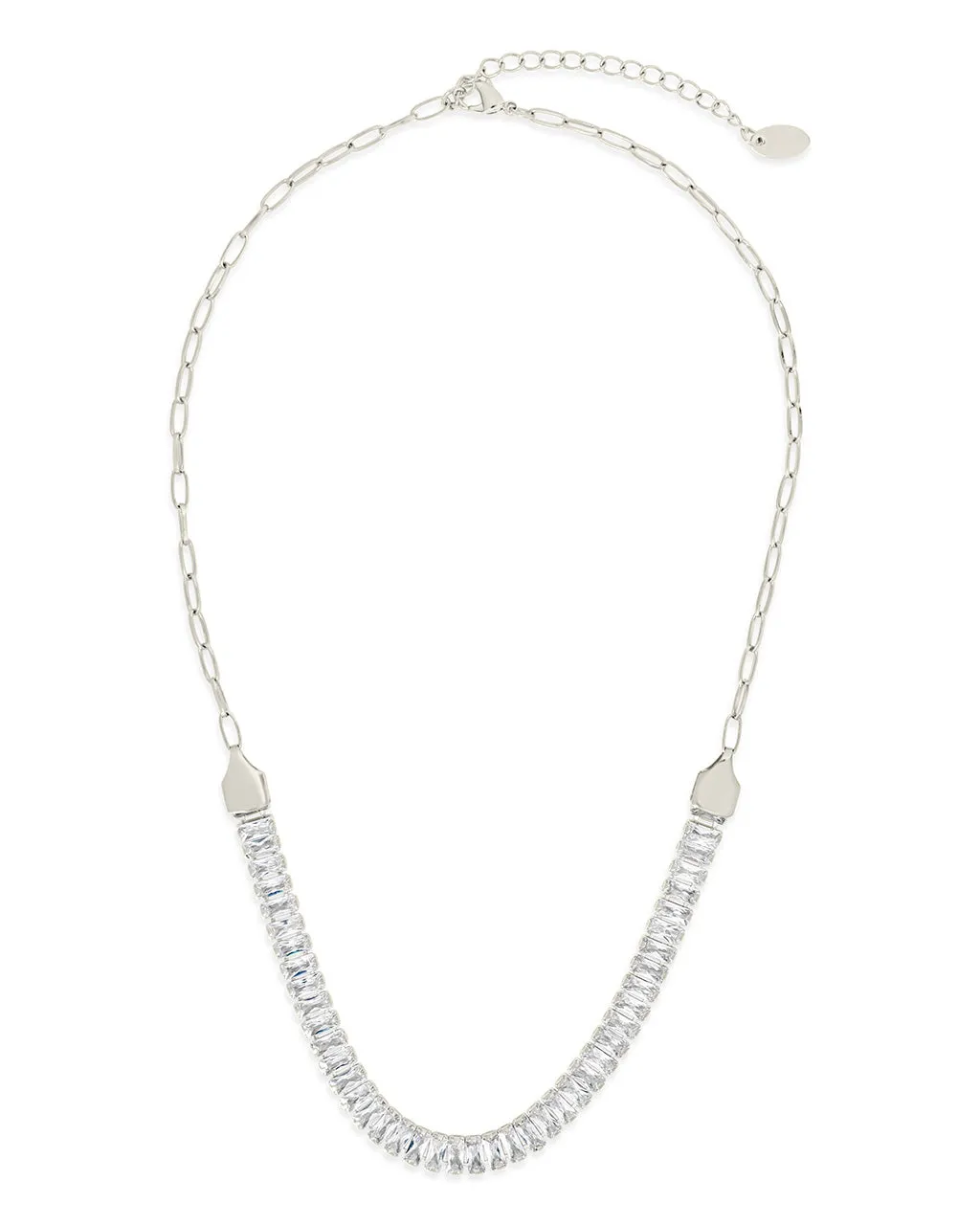 Sarai CZ & Chain Tennis Necklace