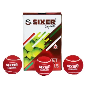 SIXER Superemo Heavy Weight Rubber Cricket Tennis Balls Pack of 12 (Maroon)