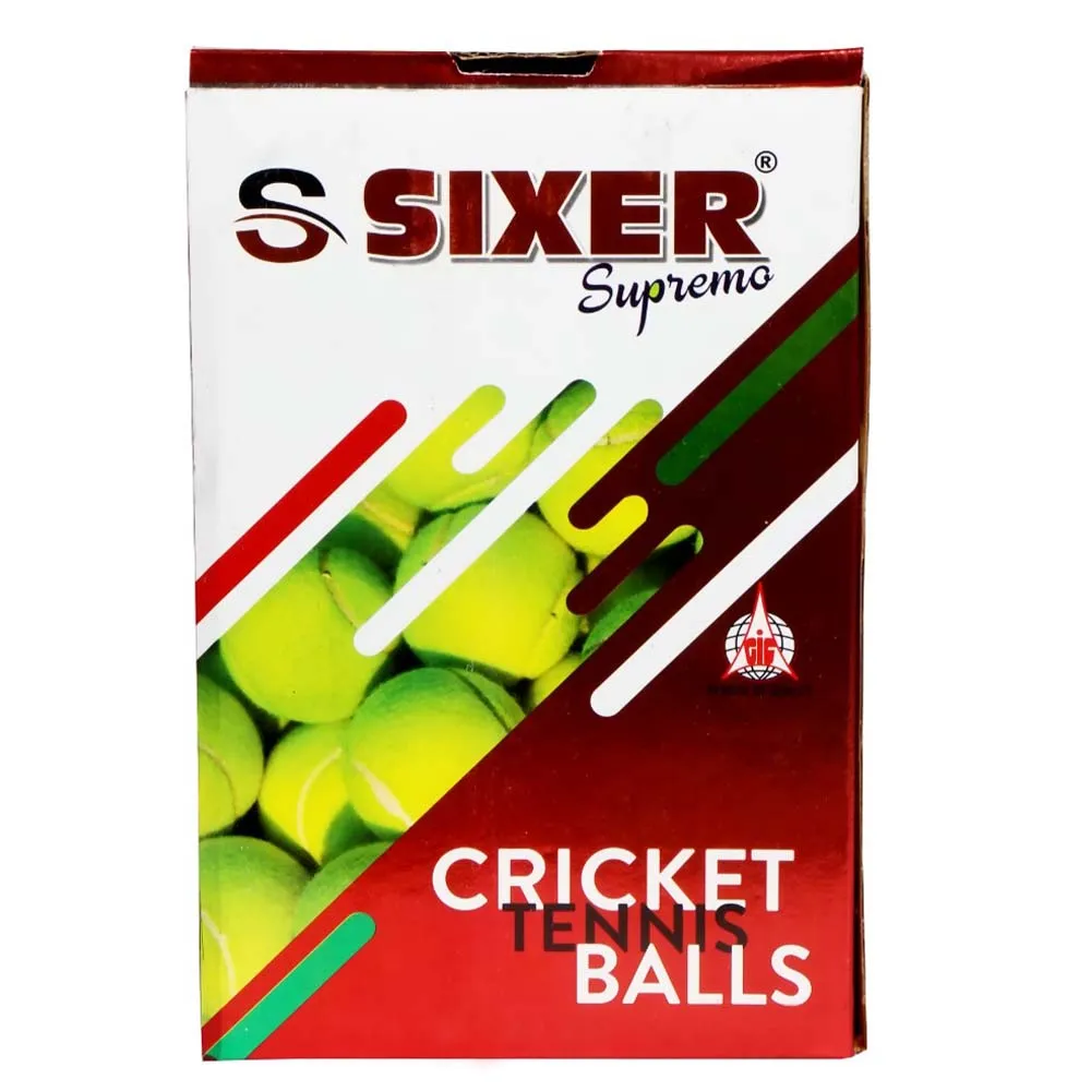 SIXER Superemo Heavy Weight Rubber Cricket Tennis Balls Pack of 12 (Maroon)