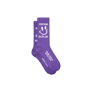 SMILEY TENNIS SOCKS - ULTRAVIOLET