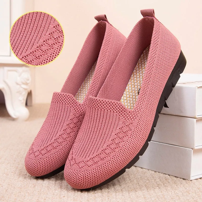 Sneakers Mesh Breathable Sneakers Women Breathable Light Slip Flat Casual Shoes Ladies Loafers