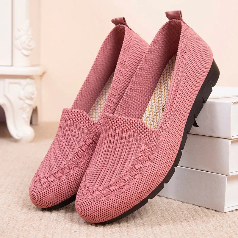 Sneakers Mesh Breathable Sneakers Women Breathable Light Slip Flat Casual Shoes Ladies Loafers