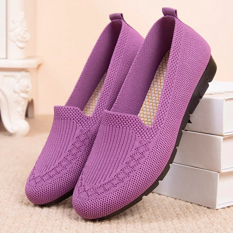 Sneakers Mesh Breathable Sneakers Women Breathable Light Slip Flat Casual Shoes Ladies Loafers