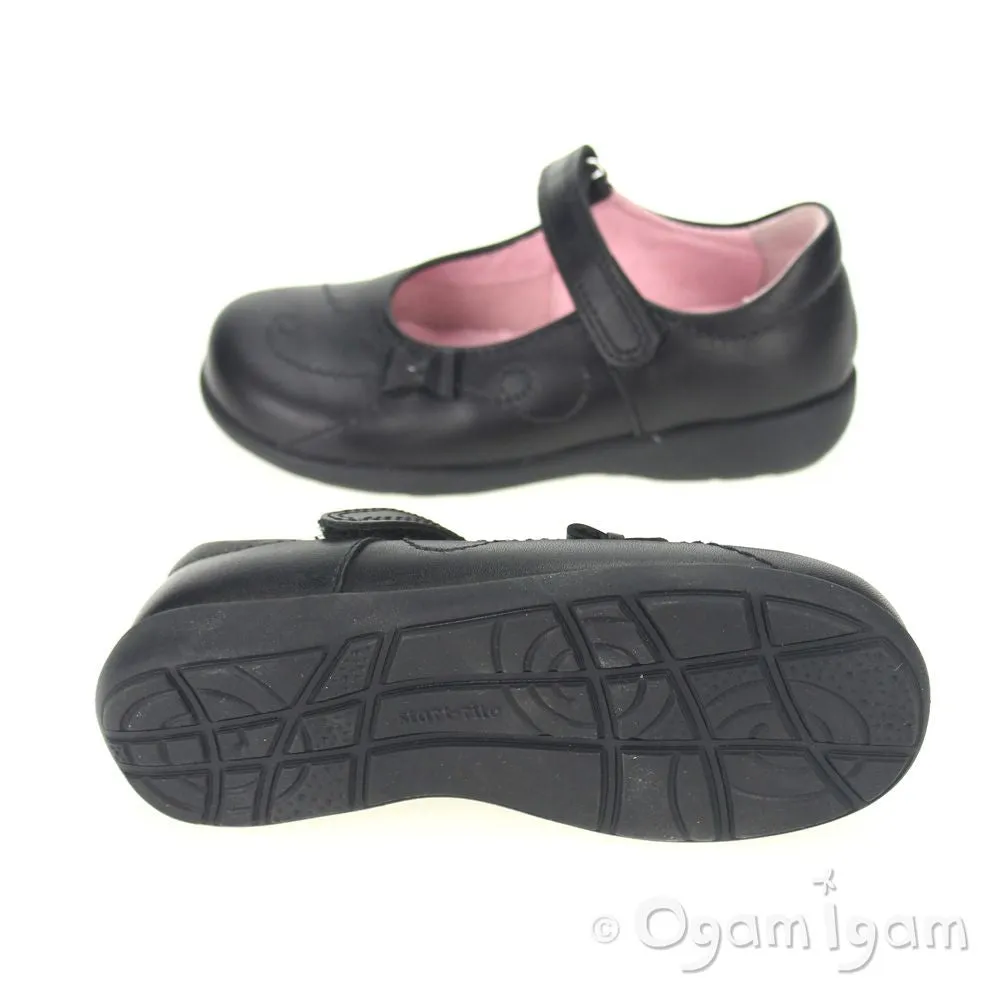 Start-rite Paper Girls Black School Shoe