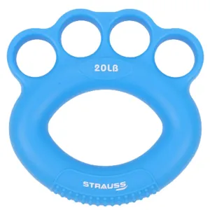 Strauss Adjustable Finger and Hand Exerciser | Finger&Palm Gripper | Hand Strengthener for Carpal Tunnel Relief and Grip Strength for Men & Women, (Blue)