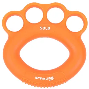 Strauss Adjustable Finger and Hand Exerciser | Finger&Palm Gripper | Hand Strengthener for Carpal Tunnel Relief and Grip Strength for Men & Women, (Orange)