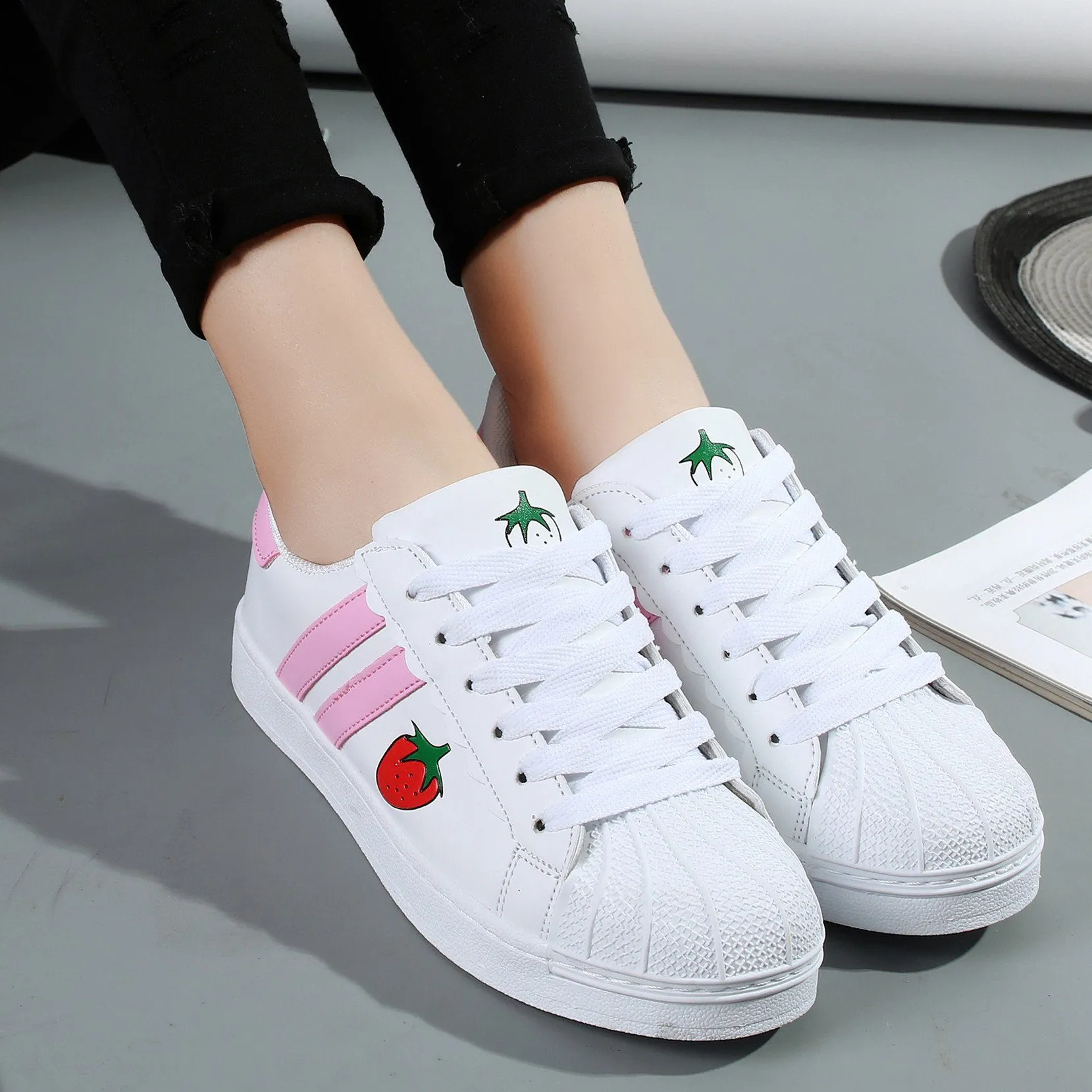 Strawberry Sneakers Shoes