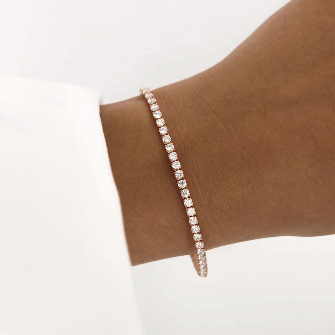 Tennis Bracelet Fine Rose Gold