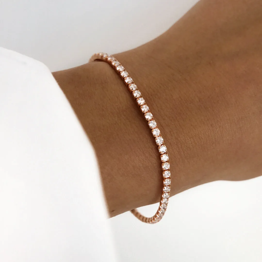 Tennis Bracelet Fine Rose Gold