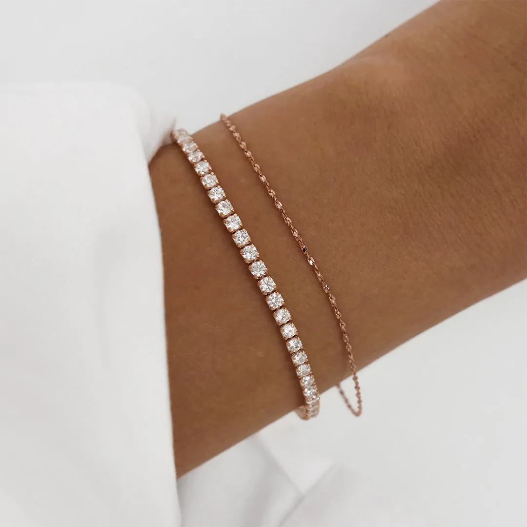 Tennis Bracelet Fine Rose Gold