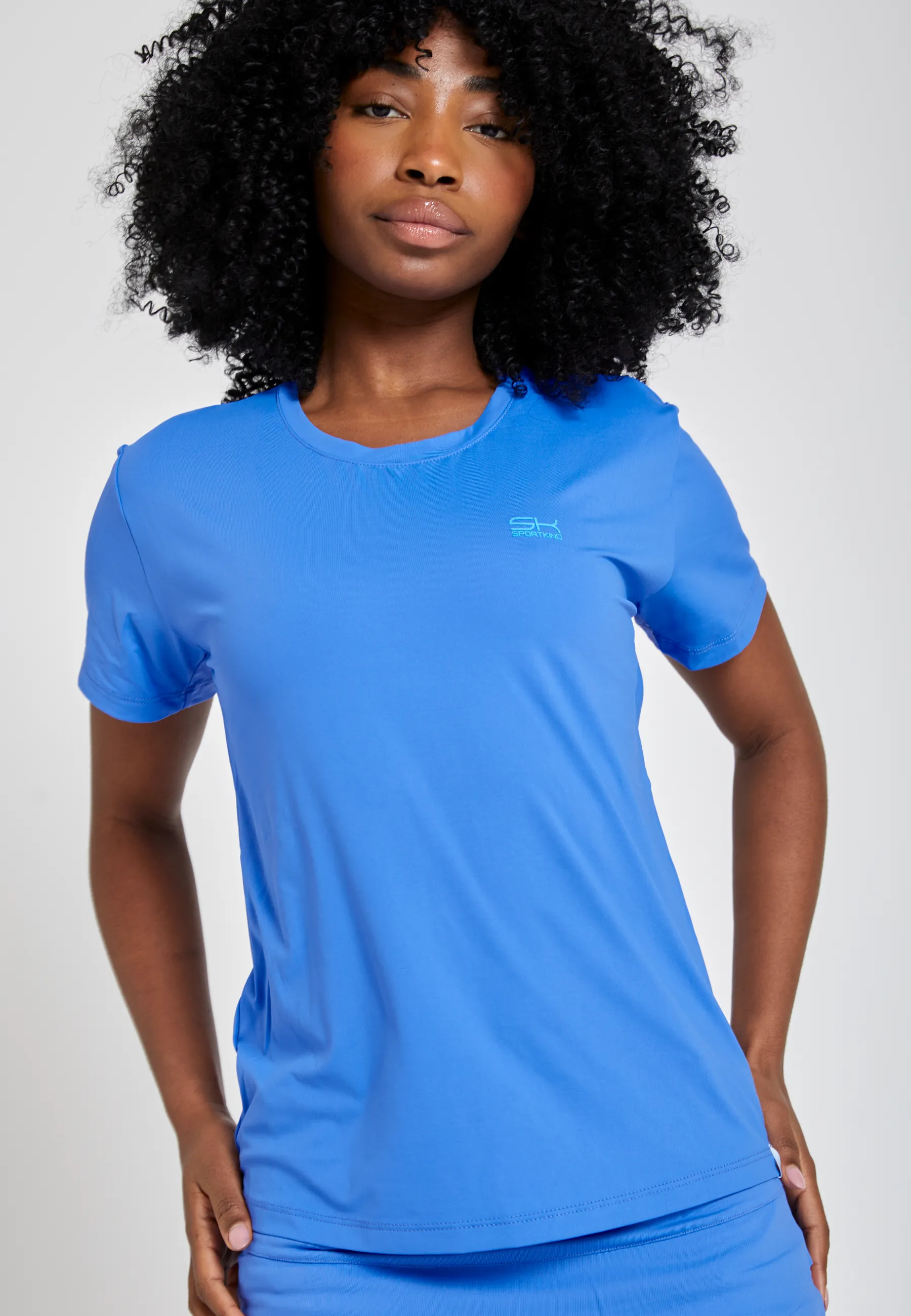 Tennis Loose Fit T-Shirt Short Sleeve, cornflower blue