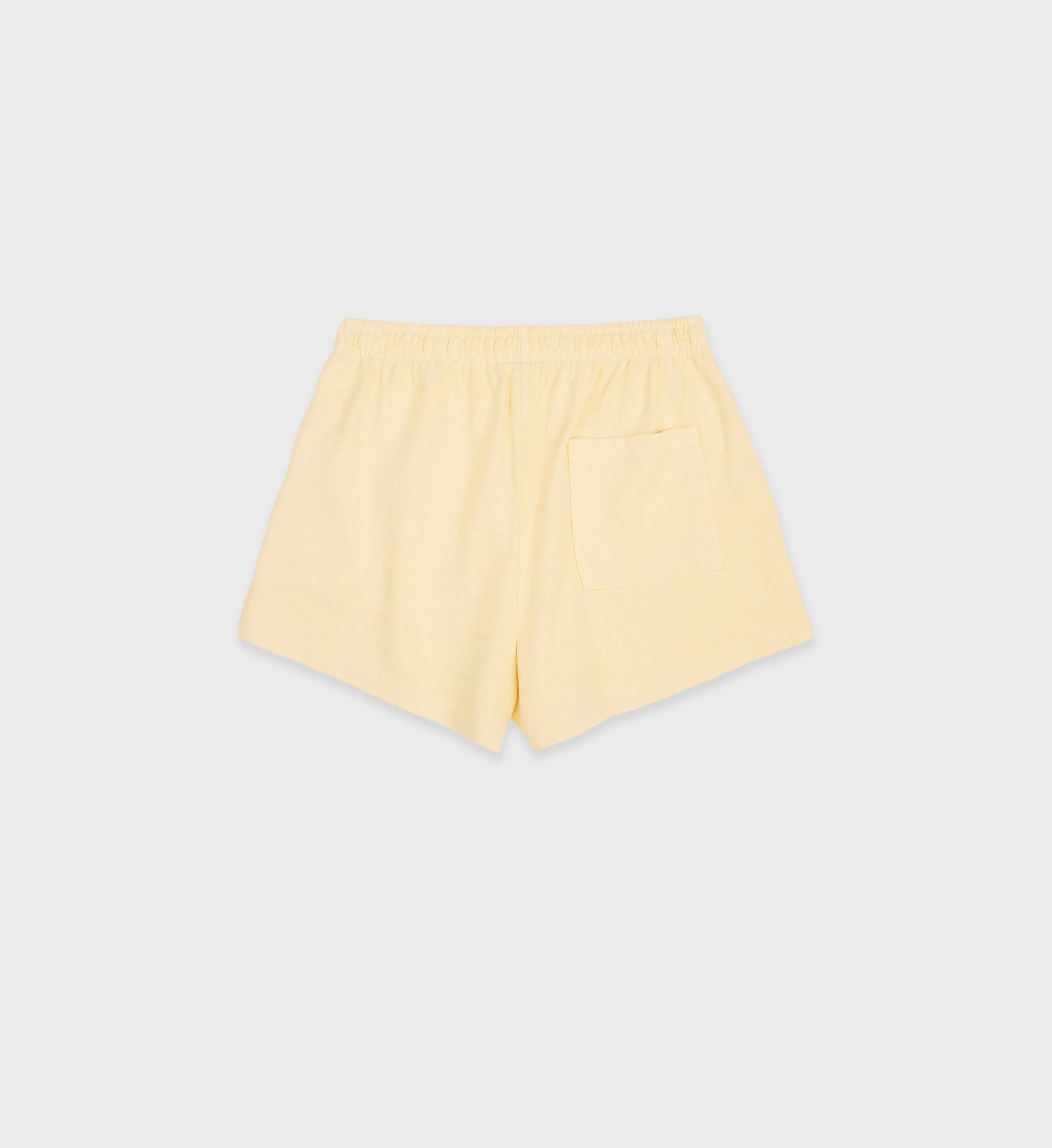 Tennis Script Disco Short - Almond/Navy