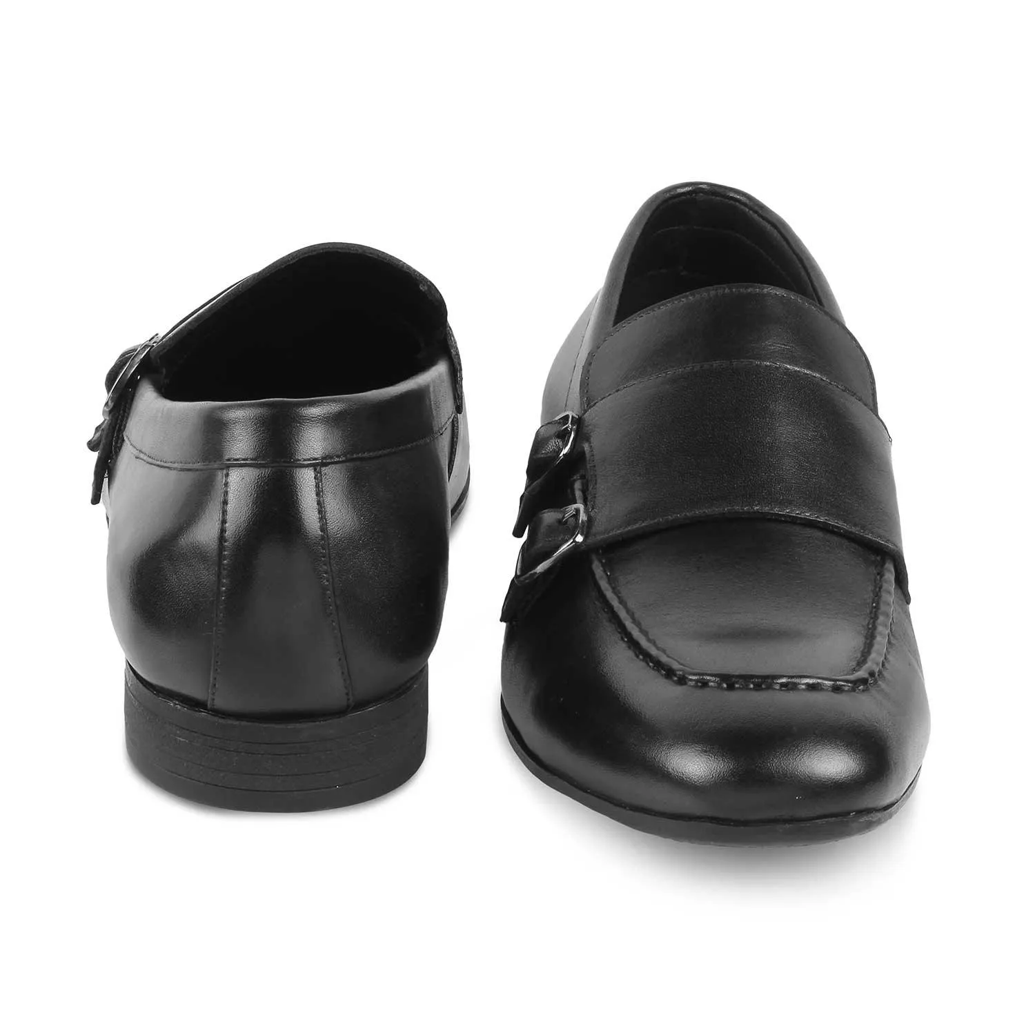 The Bern Black Men's Double Monk Shoes Tresmode