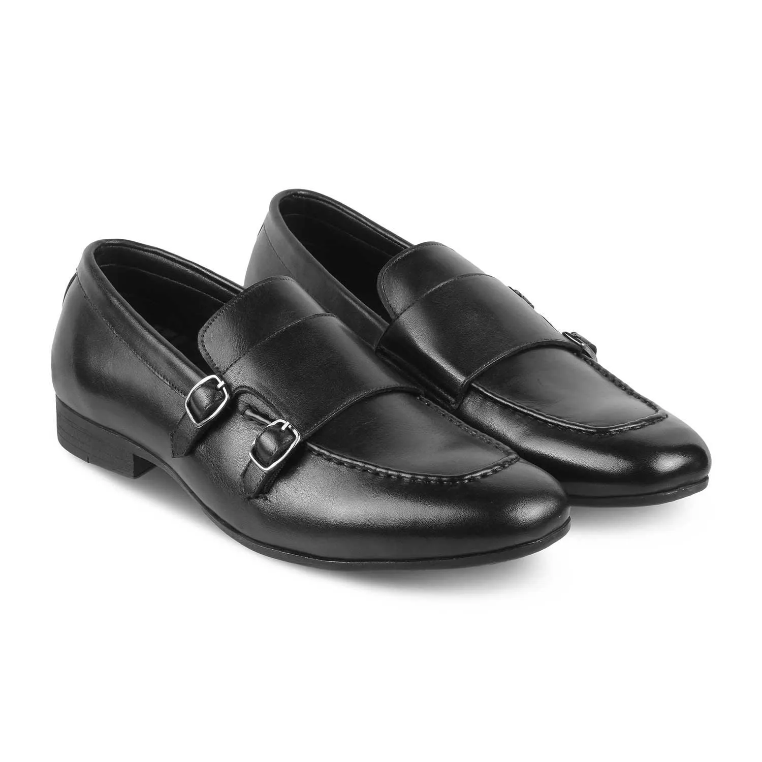 The Bern Black Men's Double Monk Shoes Tresmode