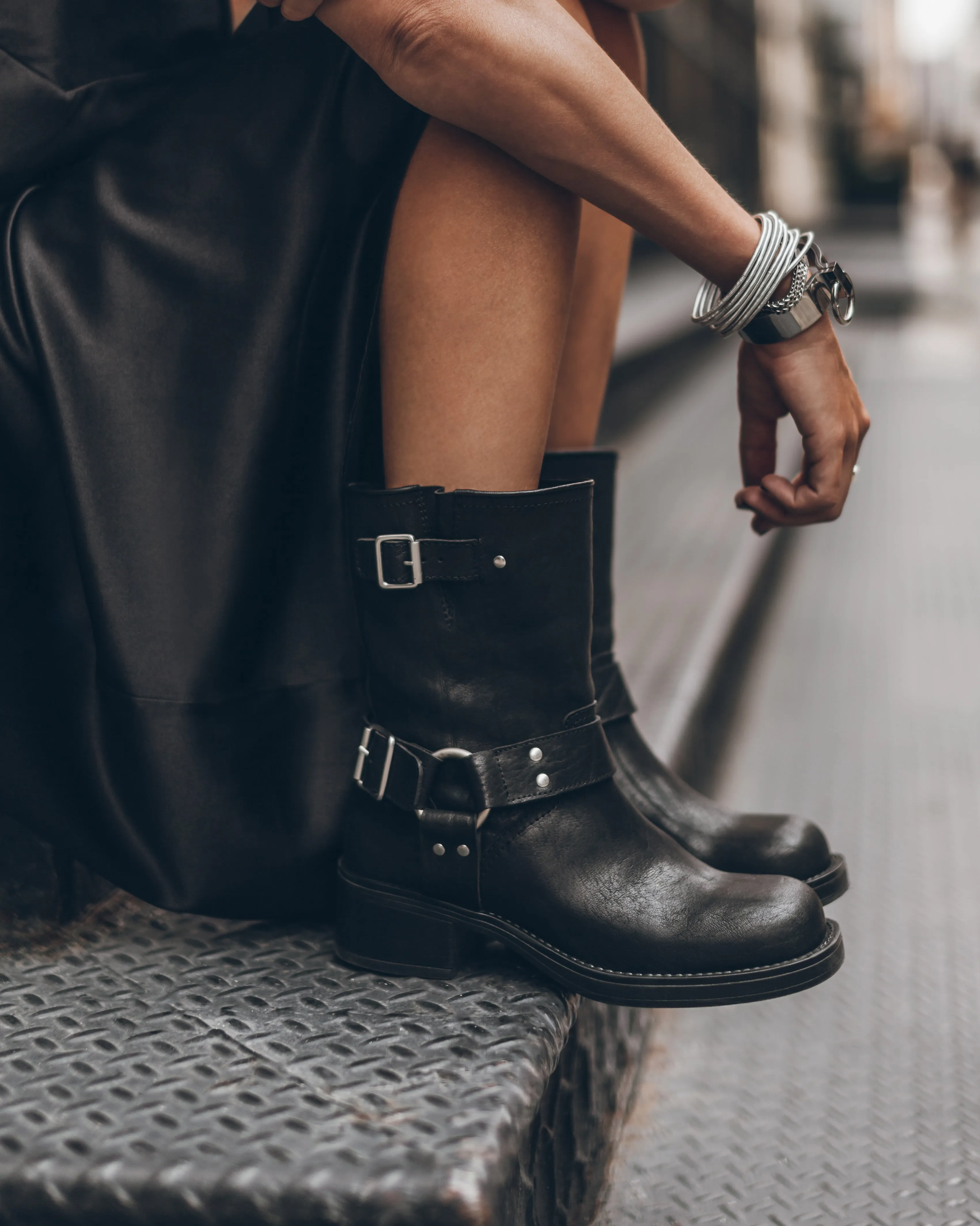 The Black Buckle Boots