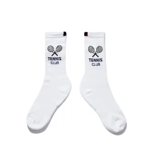 The Women's Tennis Sock - White/Port